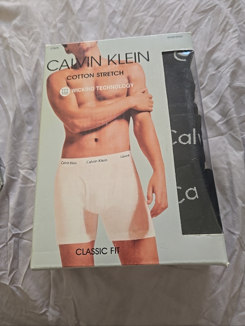 Calvin Klein Cotton Men's Boxer Briefs in Black Size  Pack of 3